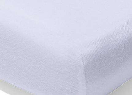 split topper fitted sheet jersey 200x200/220 white
