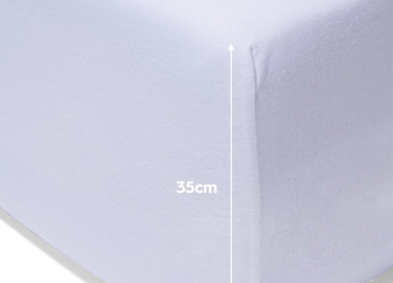 box spring fitted sheet jersey 80x200 white