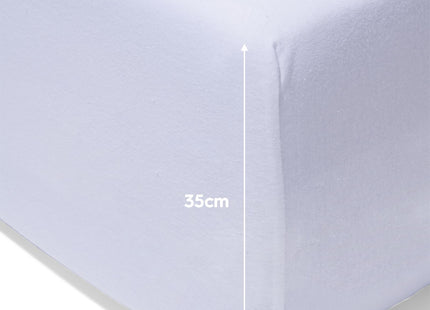 box spring fitted sheet molton stretch 80x200 white