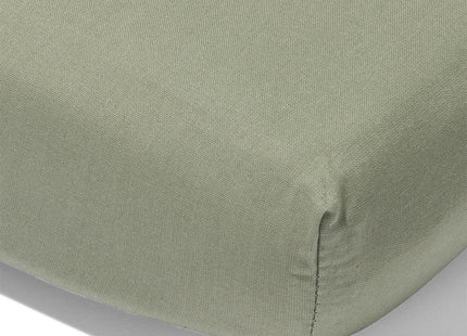 topper fitted sheet soft cotton 180x220 green