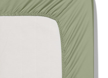 topper fitted sheet soft cotton 180x220 green