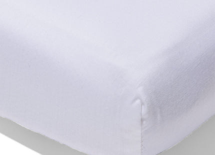 split topper fitted sheet soft cotton 160x200 white