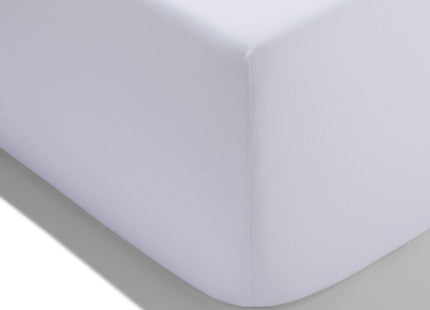 fitted sheet percale 200x200 white