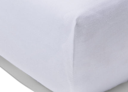 fitted sheet soft cotton 180x220 white