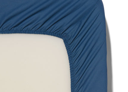 fitted sheet soft cotton 180x220 blue