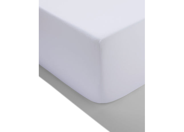 hoeslaken 80x200cm percal wit
