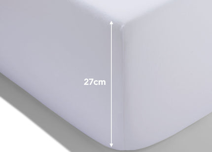 fitted sheet percale 90x200 white