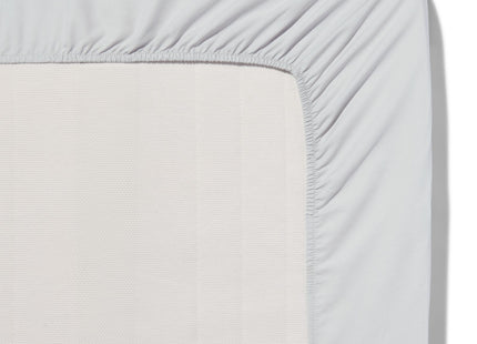 fitted sheet percale 160x200 light gray