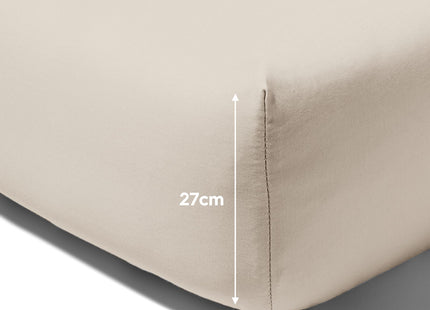 fitted sheet satin 180x220 sand