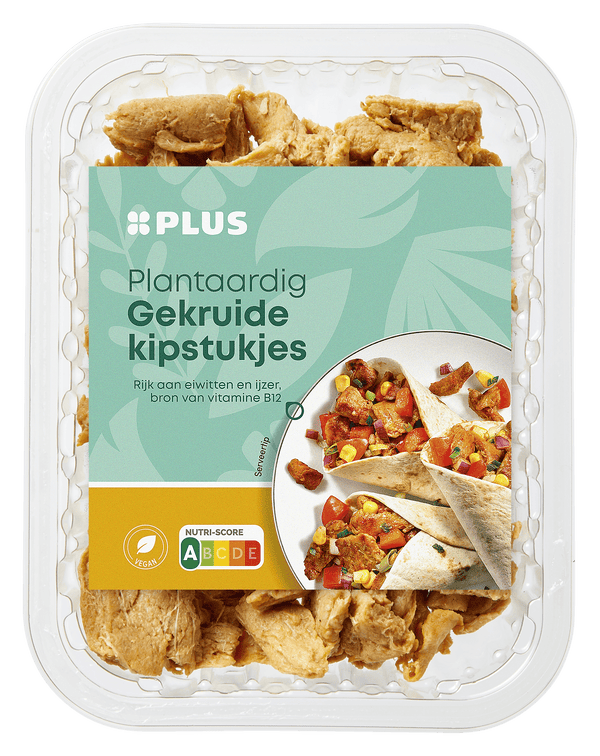 Plant-based spiced chicken pieces