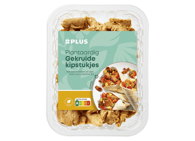 Plantaardige gekruide kipstukjes