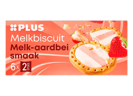 Melkbiscuit melk/aardbei