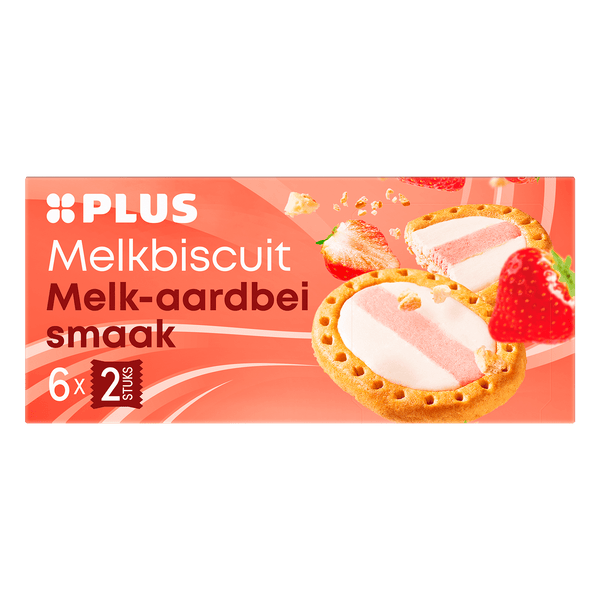 Melkbiscuit melk/aardbei
