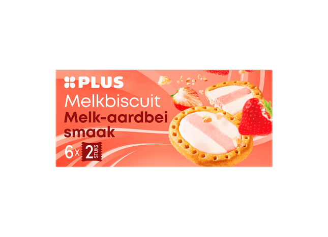 Melkbiscuit melk/aardbei