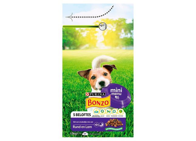 Bonzo Mini Menu hondenvoer met rund & lam