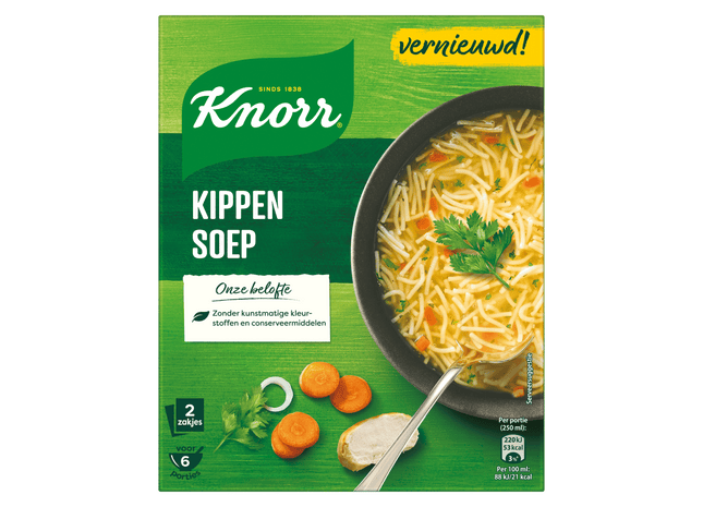Knorr Dubbelpak soep Kip