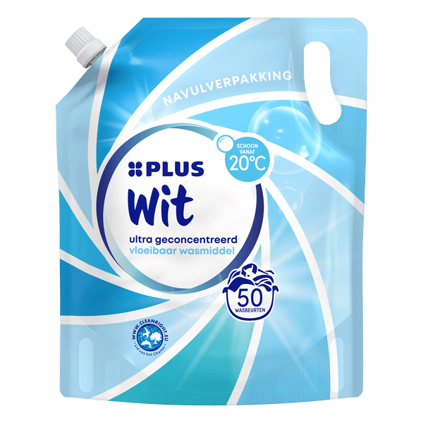 Liquid laundry detergent refill pouch white