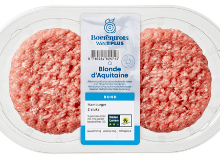 Farmer's pride Blonde d'Aquitaine Hamburger 2 pieces