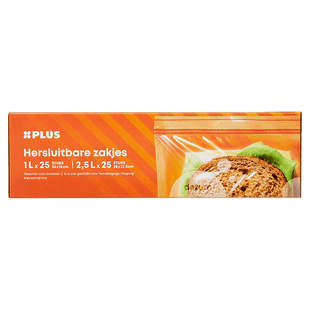 Hersluitbare zakjes 1L / 2,5L