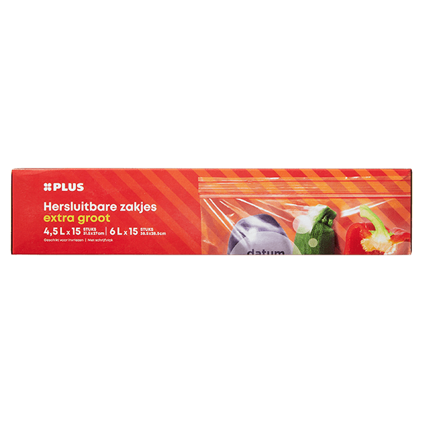 Hersluitbare zakjes extra groot