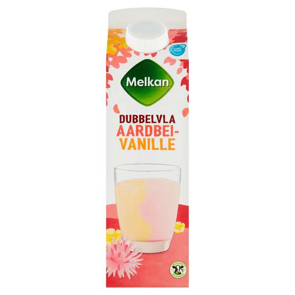Melkan Double Custard Vanilla-Strawberry