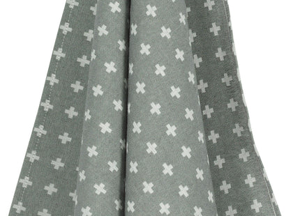 tea towel - 65 x 65 - cotton - gray pluses