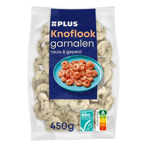 Knoflook garnalen rauw & gepeld