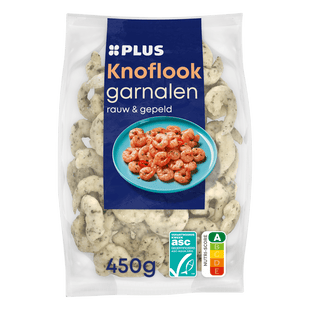 Knoblauchgarnelen roh und geschält