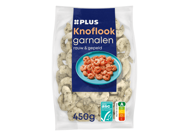 Knoflook garnalen rauw & gepeld