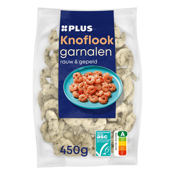 Knoflook garnalen rauw & gepeld