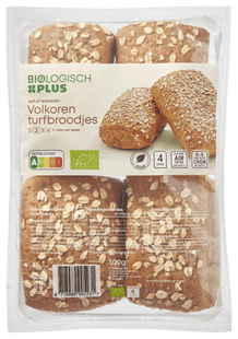 Biologisch  Volkoren turfbroodjes