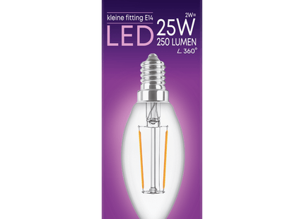 Lamp LED 25W Candle small fit clear