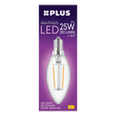 LED lamp 25W candle small base clear