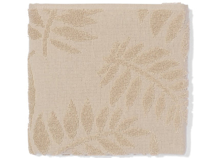kitchen towel 50x50 cotton leaves beige
