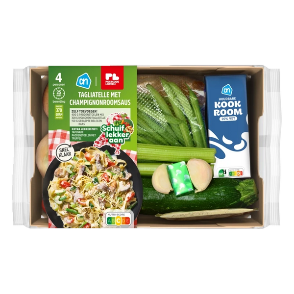 Tagliatelle met roomsaus verspakket
