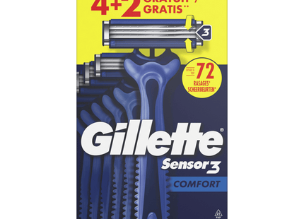 Gillette Wegwerpmesj Sensor3 Comf 4+2