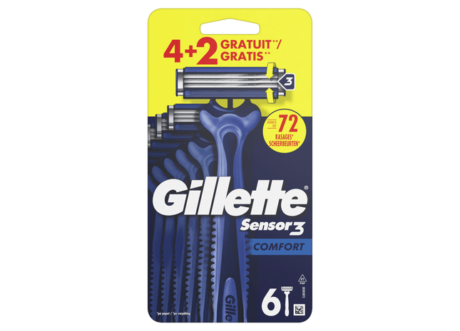 Gillette Wegwerpmesj Sensor3 Comf 4+2