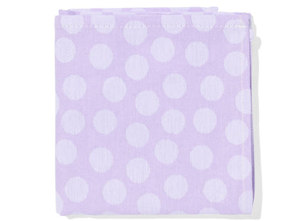 tea towel 65x65 cotton lilac with dots