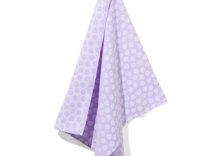 tea towel 65x65 cotton lilac with dots