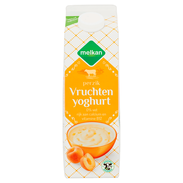 Melkan Magere vruchtenyoghurt perzik