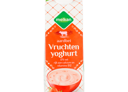 Melkan Low-fat fruit yoghurt strawberry