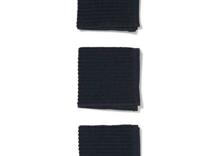 dishcloths - cotton - black - 3 pcs