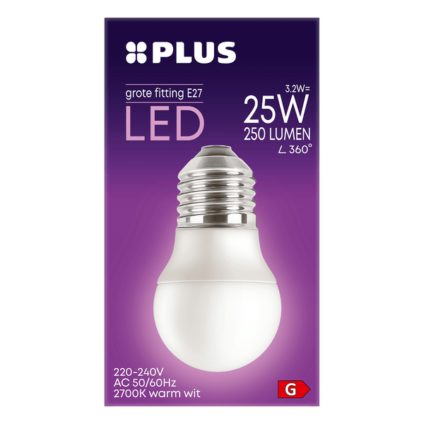 Lamp LED 25W Kogel grote fitting mat