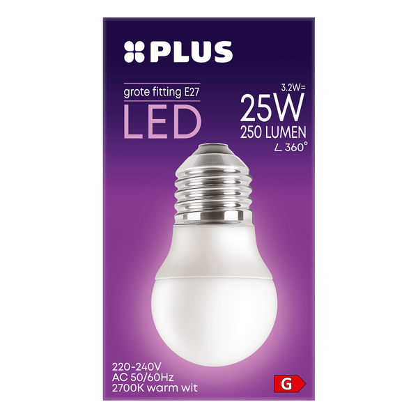 LED lamp 25W globe large socket frosted