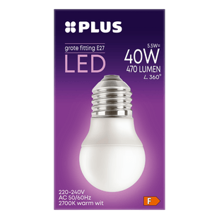 Lampe LED 40W Kugel große Fassung matt