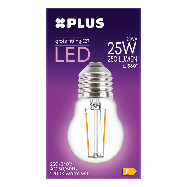 Lampe LED 25W Kugel große Fassung klar