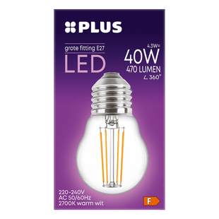 Lampe LED 40W Kugel große Passform klar