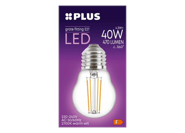 Lamp LED 40W Kogel grote fit helder