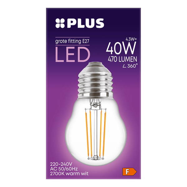 Lamp LED 40W Kogel grote fit helder