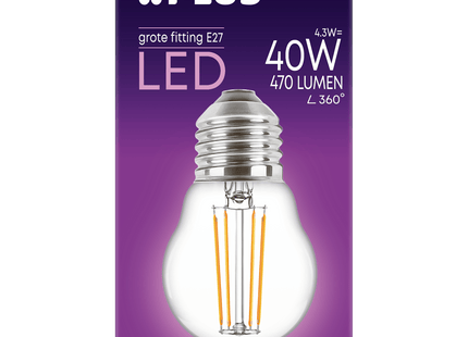 Lamp LED 40W Ball large fit clear